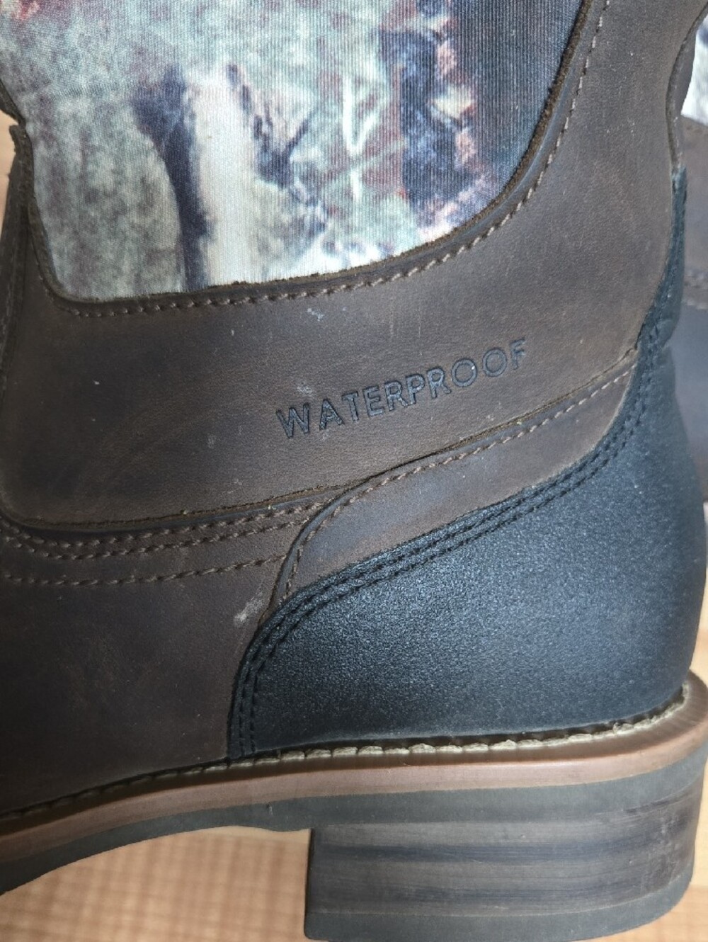 🙍♂️Men's Brown Camo Pull-On Work Boots - Picture 4 of 7